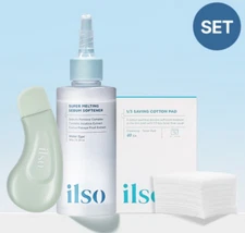 ilso SUPER MELTING SEBUM SOFTENER 150ml, Cotton Pads & Blackhead Remover Scraper
