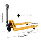 Apollolift Hand Pallet Jack One-Piece Casting Truck 5500lbs with 27"Wx48"L Forks