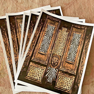 Pat Tyler Dollhouse Miniature Wallpaper Zebra/Leopard Panels Wainscoting 2360