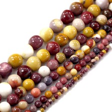 Natural Gemstone Mookaite Smooth Loose Spacer Round Beads 15" 4 6 8 10 12 14mm