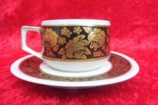 Fraureuth cup, beautiful, old collector's cup, mocha cup with saucer