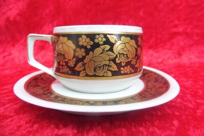 Fraureuth mug, beautiful old collector mug, coffee mug with saucer