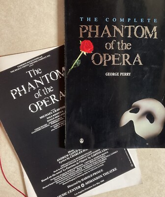 Complete Phantom of the Opera by George Perry & 1989 Michael Crawford Playbills