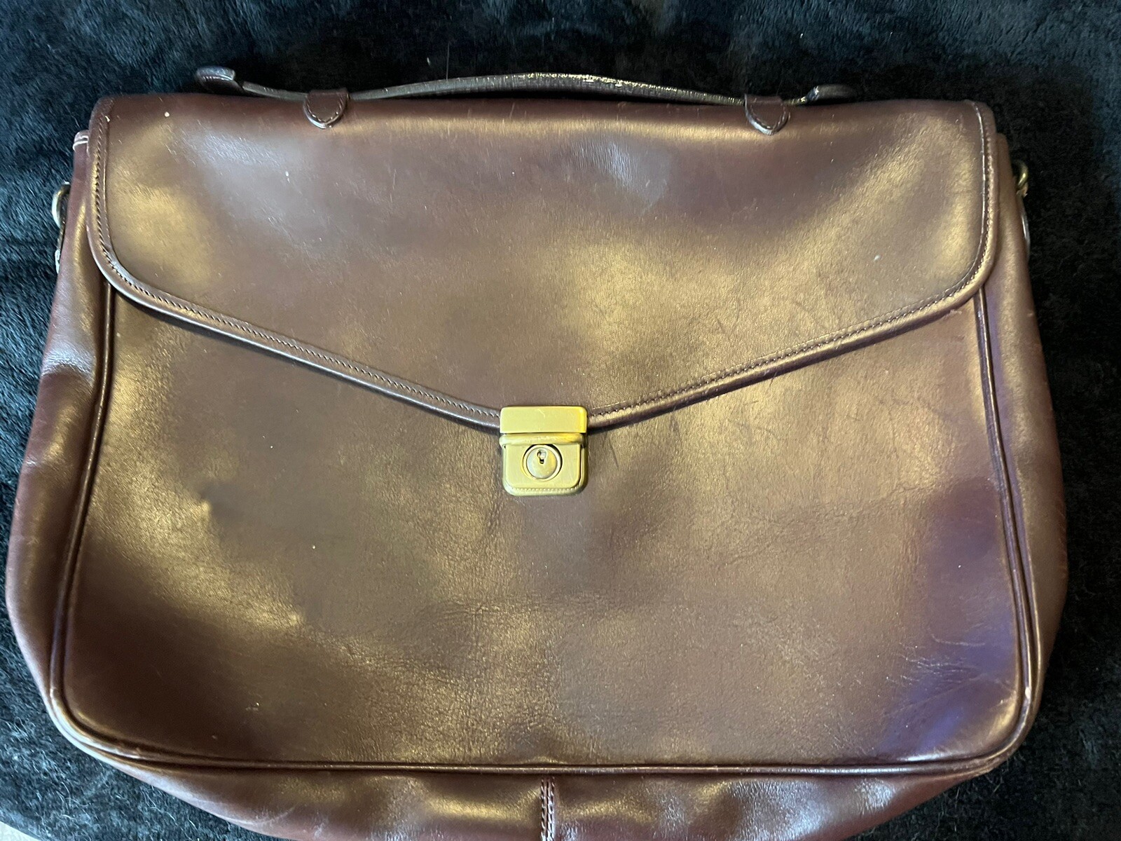 Eddie Bauer Leather Laptop Briefcase Gem