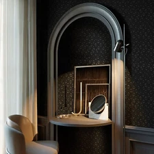 2PCS Jiffdiff Wallpaper Black Hexagonal Star Sticker Peel and Stick Decal 1.5M