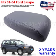 Fit 2001 2002 2003 2004 Ford Escape Center Console Lid Armrest Vinyl Cover Gray