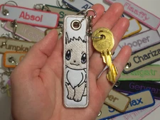 Shiny Eevee Keychain | Pokemon Keychain | Bag & Backpack Accessory | 4x1in