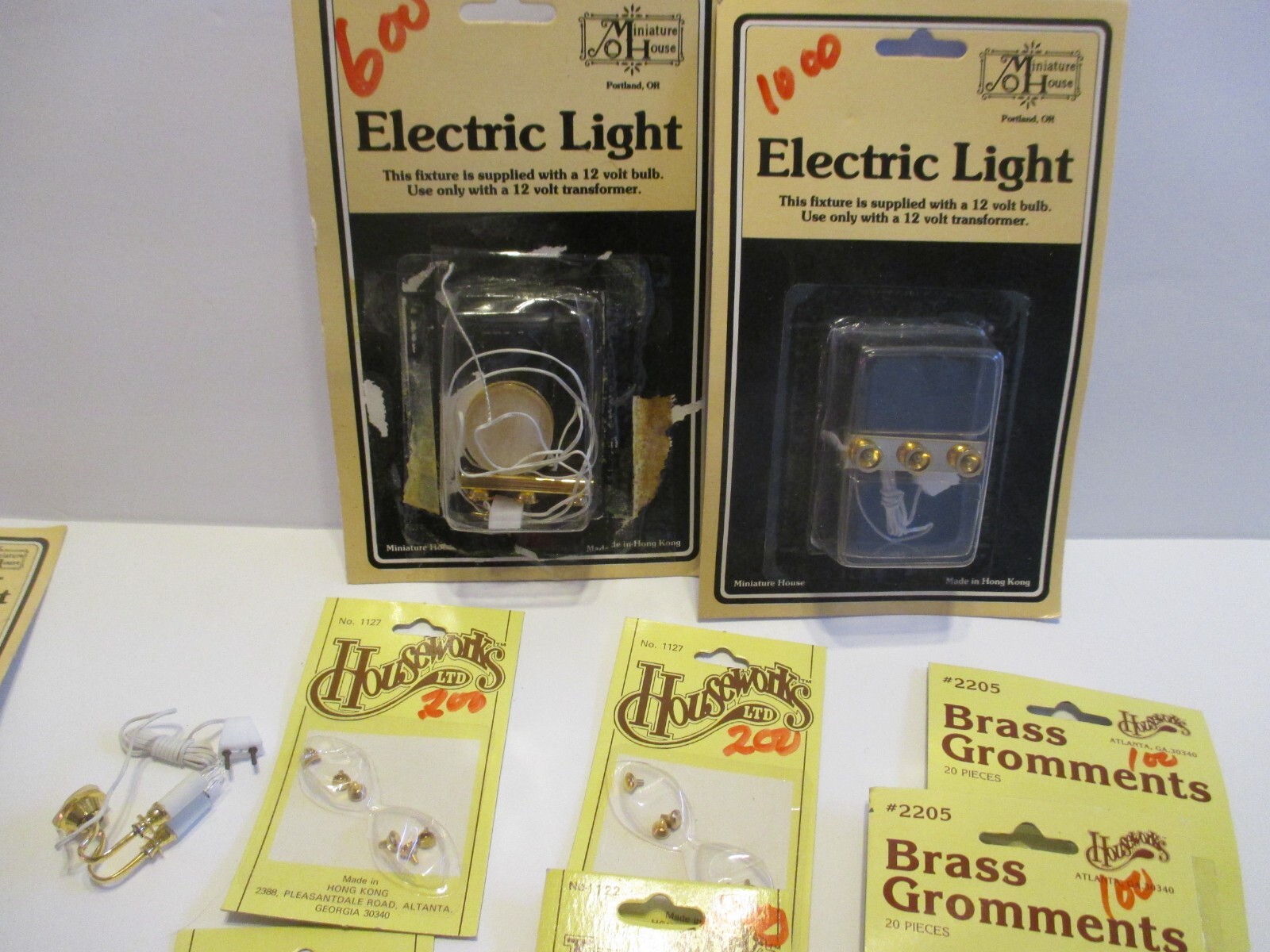 HOUSEWORKS DOLLHOUSE BRASS & MIN. HOUSE LIGHTING LOT eBay