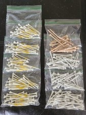 225 sztuk Koszulki golfowe z twardego drewna (3" - 3 1/2") 3 warianty - używane w dobrym stanie