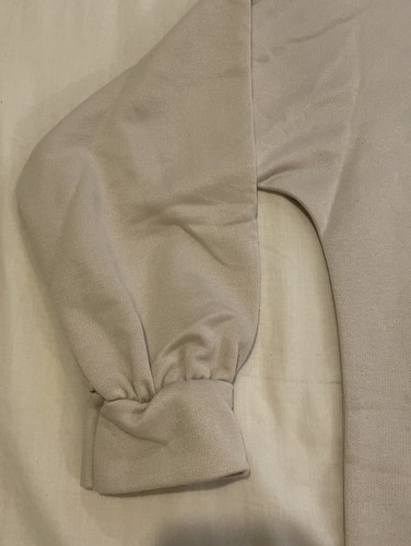 Boohoo Jumper Sweatshirt SIZE 12 UK Nude Beige Cuff Design - Picture 5 of 9