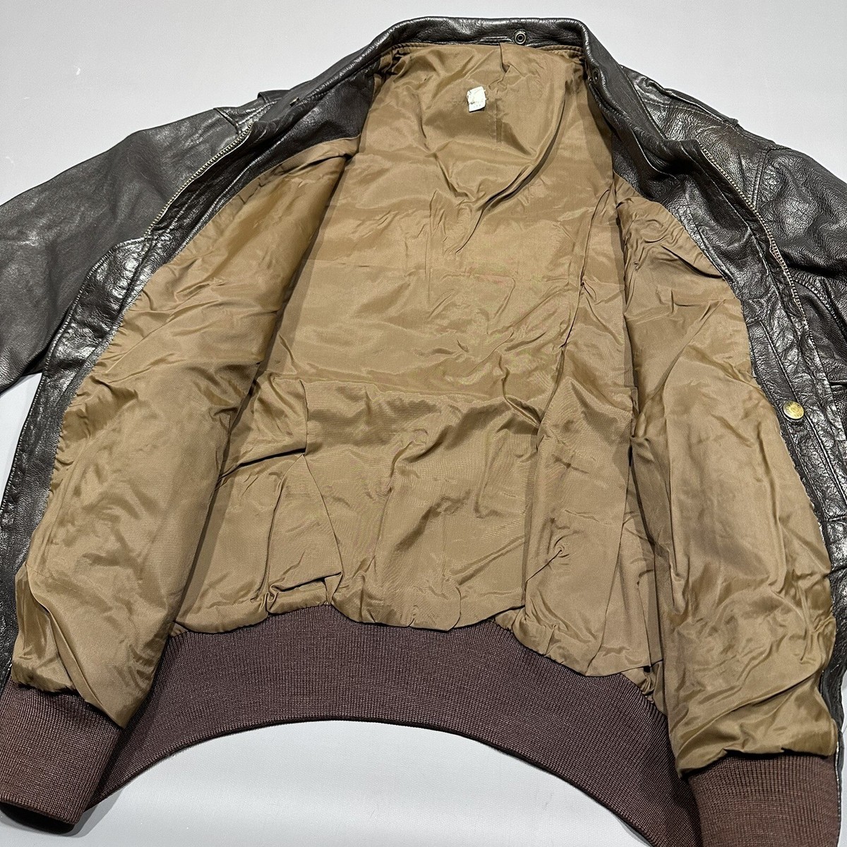 Vintage 60s 70s Brown Leather A2 Jacket Scoville Zipper Size Vintage 60s 70s Brown Leather A2 Jacket Scoville Zipper Size
