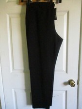 SZ L Eileen Fisher BLACK Milano Viscose Knit Slim Pants NWT