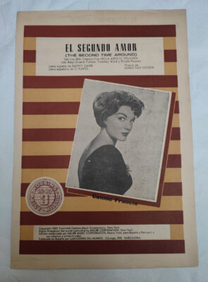 EL SEGUNDO AMOR, SOLA ANTE EL PELIGRO, CANCIONES DELMUNDO MILLER 1960, PARTITURA