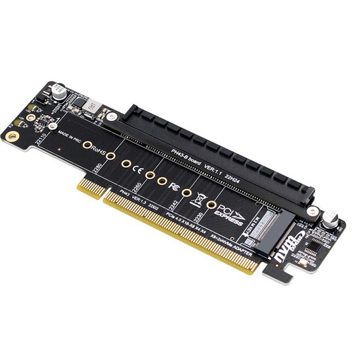 Adaptateur répartiteur PCIE X16 vers X8+X4+X4 M.2 NVME port extension riser carte