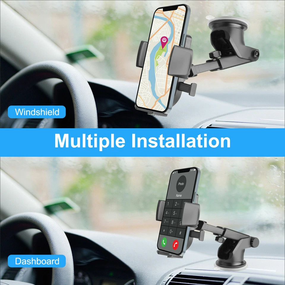 360° Car Windshield Mount Cradle Holder Stand Dashboard Suction Cell Phone GPS - Image 4 of 4