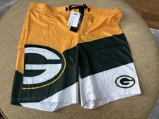 Green Bay Packers Mens Boardshorts Sz L FOCO NFL NWT