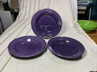 3 Fiestaware Wide Rim 12” Pasta Bowl  - Fiesta Plum Purple 9” X 1.75”