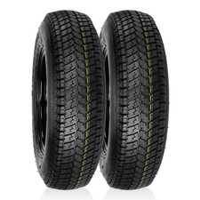 2-pack Trailer Tires And Rims St20575d15 Lrc 5 Lug On 4.5 Black Spoke Wheel