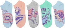 Bioworld Marvel Avengers Superheroes - Adult-Female Modern 5 Pack Ankle Socks