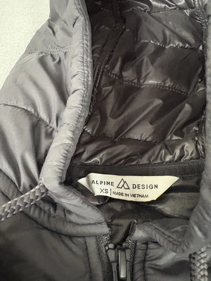 Alpine Design Jacket Womens XS Hooded Full Zip Knit Fleece Hybrid Coat - Image 2 of 4