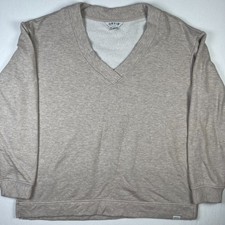 Orvis Women  s Large Pullover Heather Gray Casual Sweatshirt