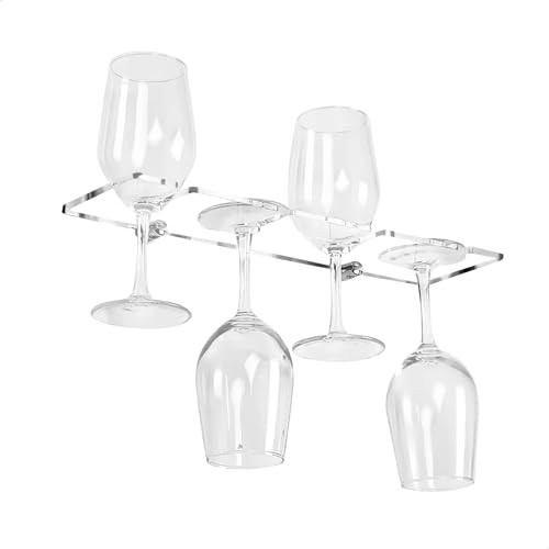 Porte verres suspendu de style épuré en verre acrylique moulé premium