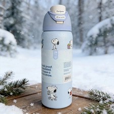 New Blue Snoopy Water Bottle Owala 32oz Stainless Steel Exclusive Edition