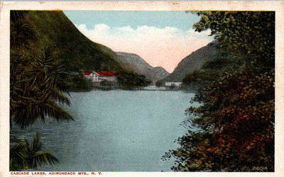 Adirondack Mountains,  New York - A view of Cascade Lakes - c1920