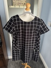 Atmosphere Mini Dress Black White Size 12 Pockets Smart Summer Work Party
