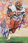 JOE WASHINGTON SIGNED DONOVAN KELLEY CUSTOM 4x6 ART CARD AUTO~WASHINGTON REDSKIN