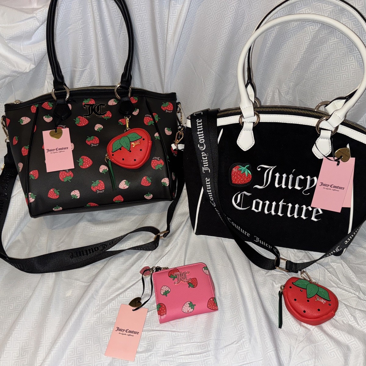 Juicy Couture, Strawberry, Handbags, And Wallet Lot