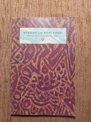 Rosamond Loring MARBLED & PASTE PAPERS Marmorpapier BUNTPAPIER Buchbinder