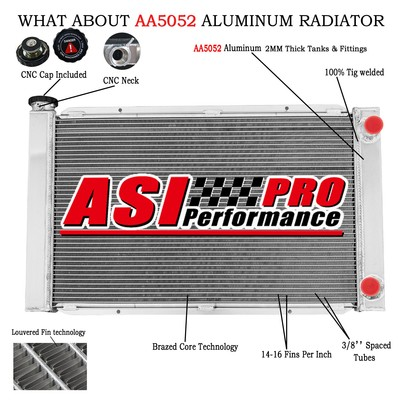 #ad #ad 2 Row Aluminum Radiator Fit For 31quot;x19quot; Chevy SBC 350 Double Pass Cross Flow HOT $144.95