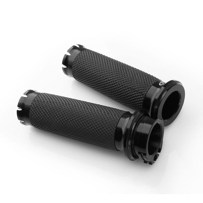 1" Motorcycle Handle Bar Hand Grips For Harley Road King Softail Yamaha Kawasaki