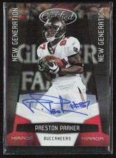 Preston Parker Rookie 2010 Certified Mirror Red Signatures /250 #252 Buccaneers