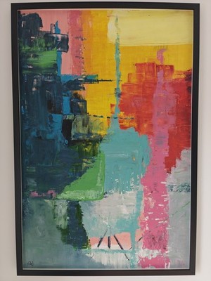 Lichter: Gemälde abstrakte Kunst, Acryl auf Leinwand, moderne abstrakte Wohndeko