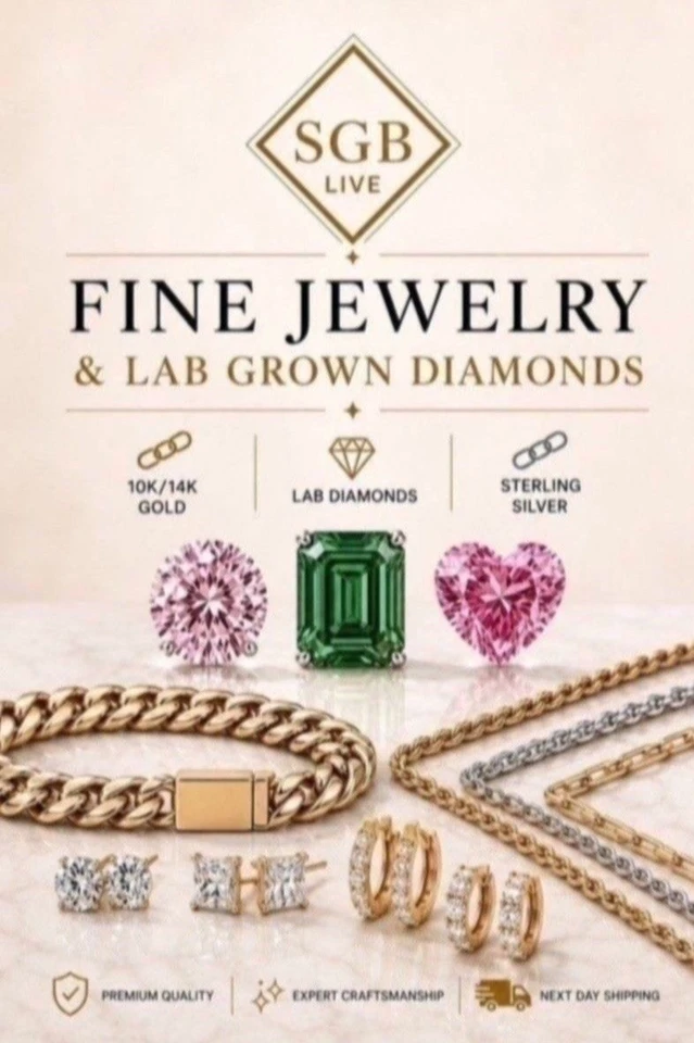 $1 STARTS, 10K, 14K GOLD & LAB DIAMONDS , ITALIAN SILVER