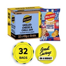 Walkers Crisps Grilled Cheese & Chilli Jam Grab Bag 32 x 45g