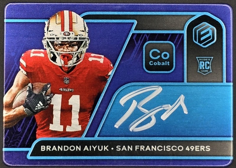 Brandon Aiyuk Panini Elements #137 Signature-Cobalt