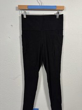 Athleta Salutation Stash Pocket Tight Black Leggings Black Small