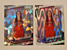 GEORGIA AMOORE Rookie Variation Card Lot ( Cracked Ice & White Seismic Prizm RC)