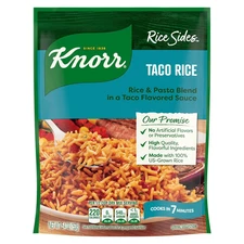 Knorr Rice Sides Taco Rice for a Tasty Rice Side Dish No Artificial Flavors or P