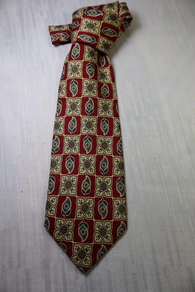 Corbata Byblos 100% Seda Hecha en Italia Estilo Vintage Foto 4 de 4