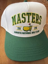 2026 Masters Snapback Retro Hat White And Green