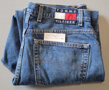 Vintage Tommy Hilfiger Baggy Jeans Made in USA Flag Back Patch 37x31