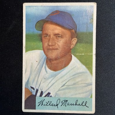 1954 Bowman WILLARD MARSHALL #70 Chicago Cubs *Fair/Good* (crease) + BONUS CARD