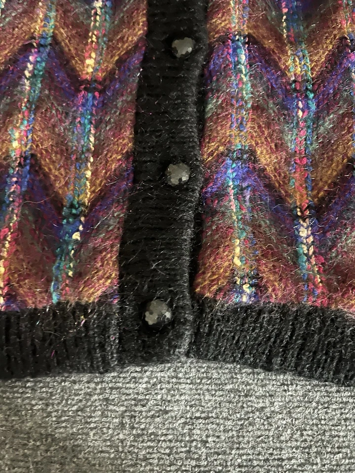 复古 Yarnworks Coogi 毛衣女式 XL 码针织人字形 90 年代 80 年代针织复古 — 第 4/4 张图片