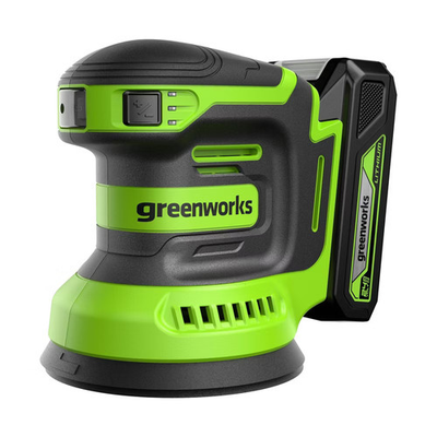 #ad Greenworks POWERALL 24V Cordless 5#x27;#x27; Orbital Sander with 2Ah Battery and Charger $35.99