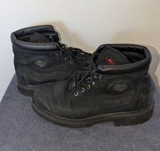 Harley Davidson Badlands Motorcycle Boots Mens Size 8.5 W Black Leather D91005