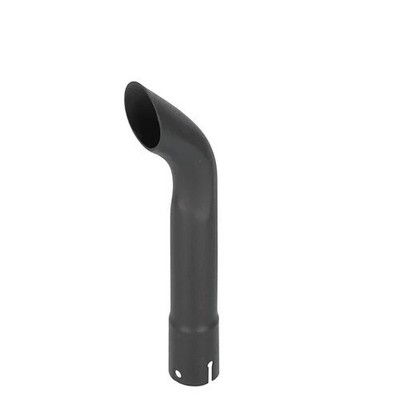 Exhaust Stack - 1-1/2'' x 12'' Curved Black